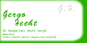 gergo hecht business card